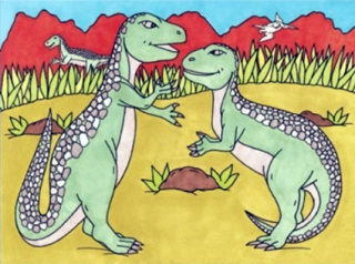 Maľovanie vodou - Dinosaurus 1